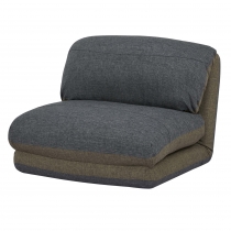Rozkladacie polohovateľné kreslo na spanie HWC-E68, látka/textil - khaki/tmavosivá
