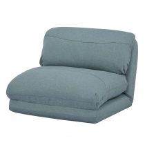 Rozkladacie polohovateľné kreslo na spanie HWC-E68, látka/textil - sivomodrá