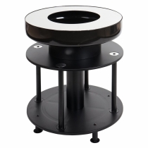 Ohnisko s grilovacou platňou HWC-K95, oceľ / nerez / smalt Ø56cm - čierna